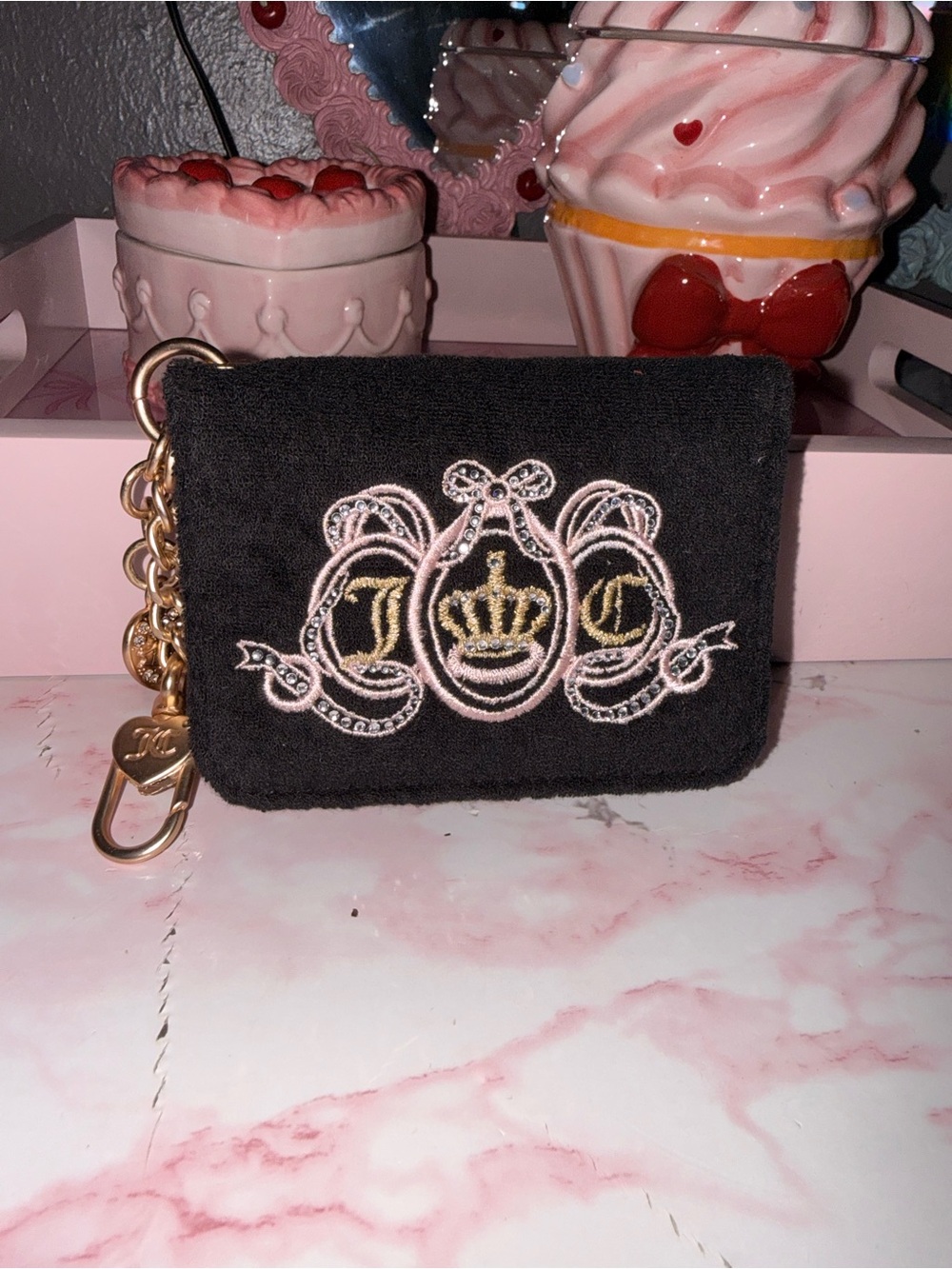 Juicy Couture Lovers Club Mini Wallet with Keychain Clip